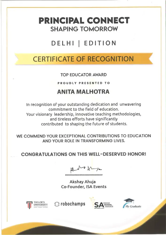 The Top School Educator Award